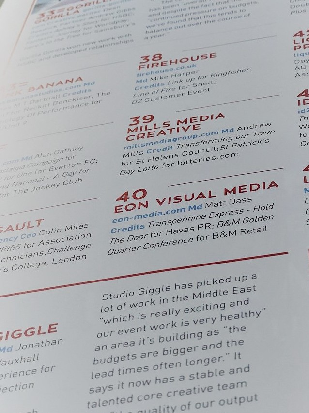 Eon Visual Media on Top 50 Digital Media Agencies List