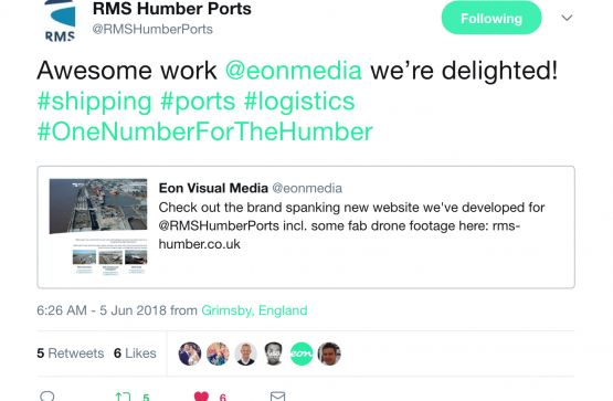 RMS Humber Ports Tweet