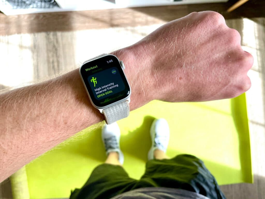 Health app on smart watch