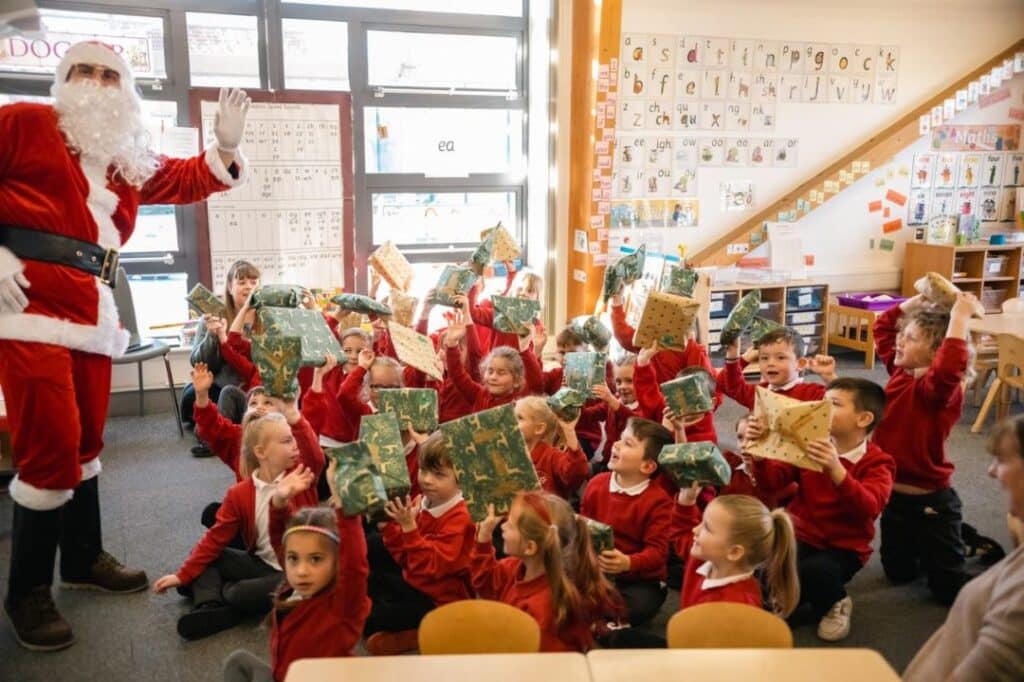 Santa at Maybury Primary School